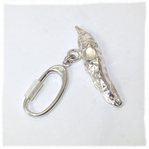 Silver chilli keyring